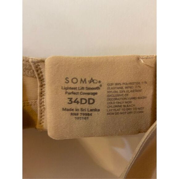 Soma bra 34DD lightest lift smooth rn79984 - Picture 2 of 3